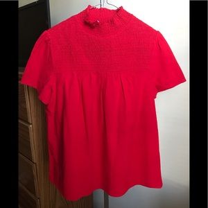 Red Short Sleeve Top